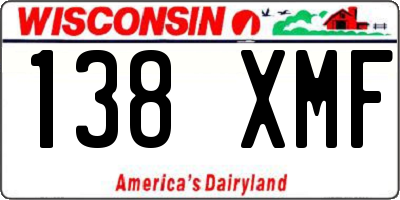 WI license plate 138XMF