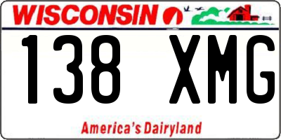 WI license plate 138XMG