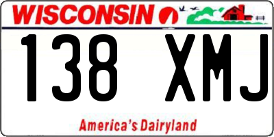 WI license plate 138XMJ