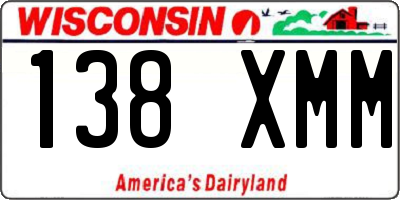 WI license plate 138XMM