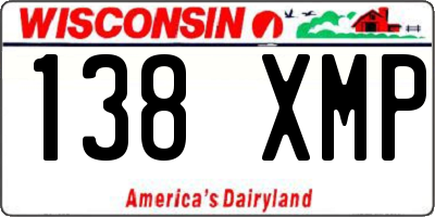 WI license plate 138XMP