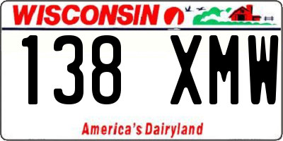WI license plate 138XMW