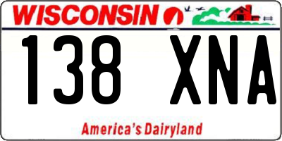 WI license plate 138XNA