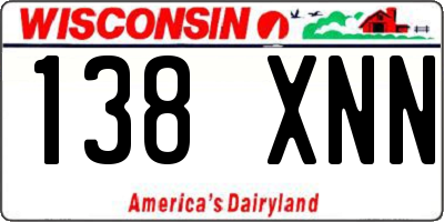 WI license plate 138XNN