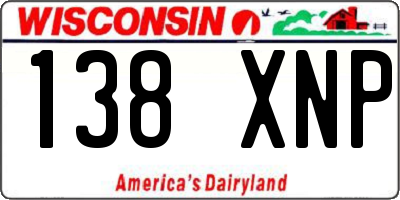 WI license plate 138XNP