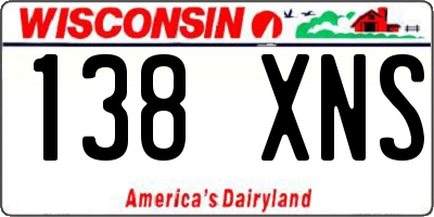 WI license plate 138XNS