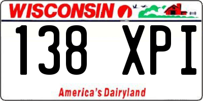 WI license plate 138XPI