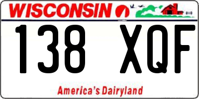 WI license plate 138XQF