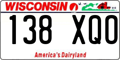 WI license plate 138XQO