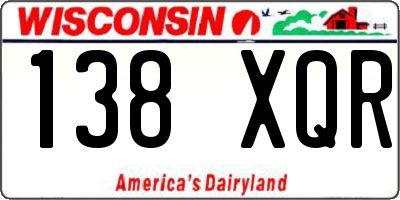 WI license plate 138XQR