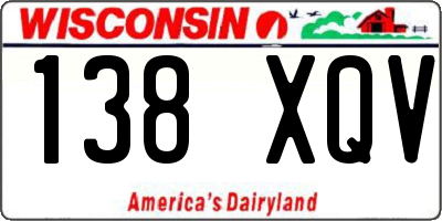 WI license plate 138XQV