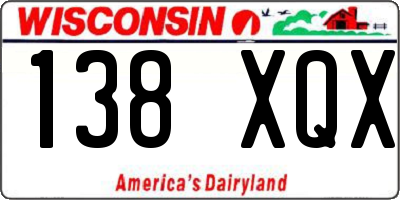 WI license plate 138XQX