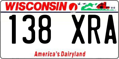 WI license plate 138XRA