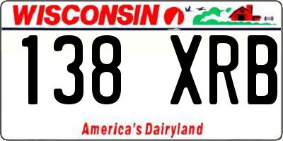 WI license plate 138XRB