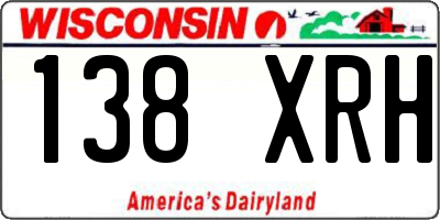 WI license plate 138XRH