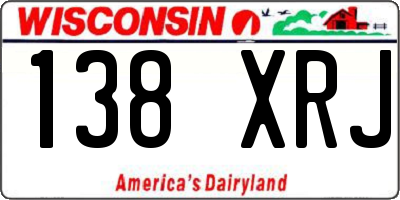 WI license plate 138XRJ