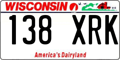 WI license plate 138XRK