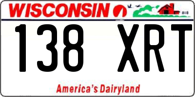 WI license plate 138XRT