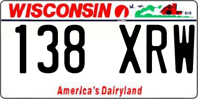 WI license plate 138XRW