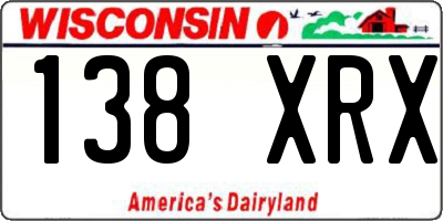 WI license plate 138XRX