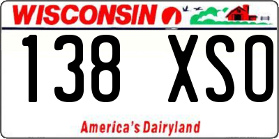 WI license plate 138XSO