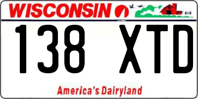 WI license plate 138XTD