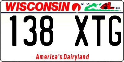 WI license plate 138XTG