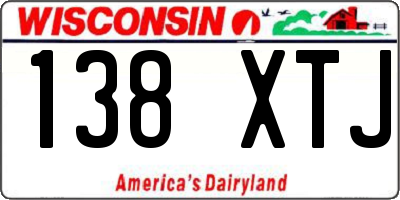 WI license plate 138XTJ