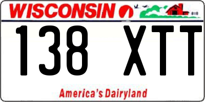 WI license plate 138XTT