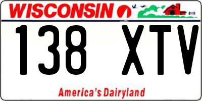 WI license plate 138XTV