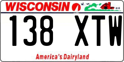 WI license plate 138XTW