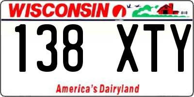 WI license plate 138XTY
