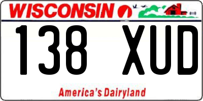 WI license plate 138XUD