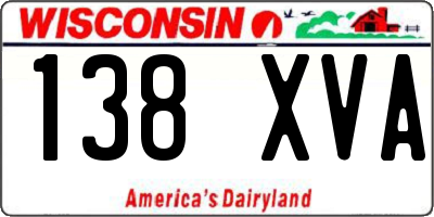 WI license plate 138XVA