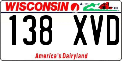 WI license plate 138XVD