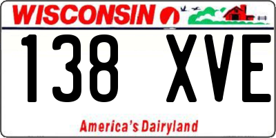 WI license plate 138XVE