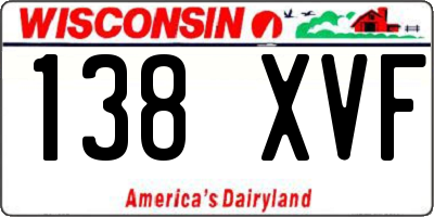 WI license plate 138XVF