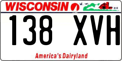 WI license plate 138XVH