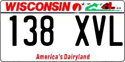 WI license plate 138XVL