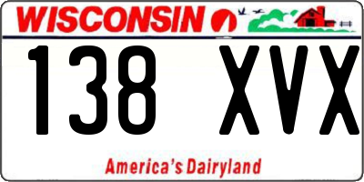 WI license plate 138XVX