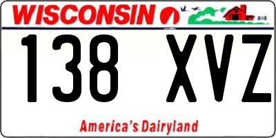 WI license plate 138XVZ