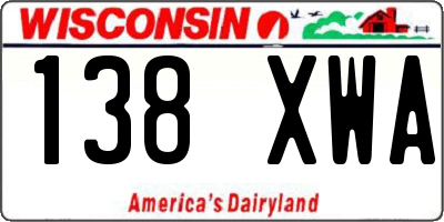 WI license plate 138XWA
