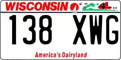 WI license plate 138XWG