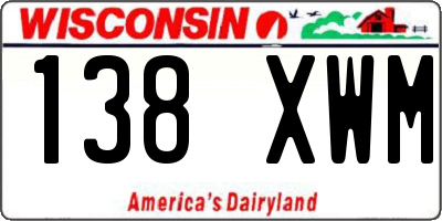 WI license plate 138XWM