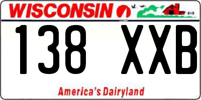 WI license plate 138XXB