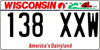 WI license plate 138XXW