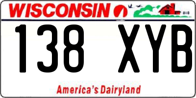 WI license plate 138XYB