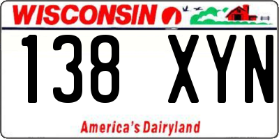 WI license plate 138XYN