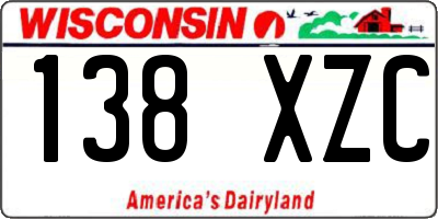 WI license plate 138XZC