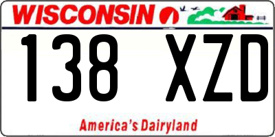 WI license plate 138XZD